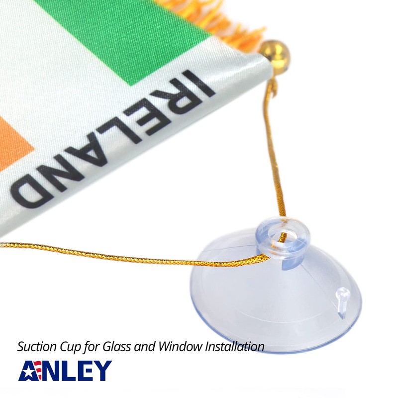 Anley 4 X 6 Inch Ireland Fringy Window Hanging Flag