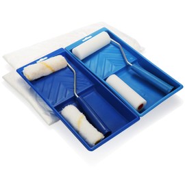 com-four® Painting Set - Painter's Rollers and Brushes for Decorating and Renovation Work - Painter's Supplies and Accessories