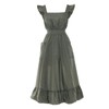 Vibsion Vintage Ruffle Apron for Women Colonial Pioneer Pinafore Apron