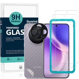 Ibywind for vivo X300 5G Screen Protector,2 Pack,9H Hardness Tempered Glass and Camera Lens Protector,with Alignment Frame,Full Coverage,Bubble Free,Fingerprint Unlock,Scratch Resistant