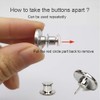 Button pins for Jeans, No Sew and No Tools Instant