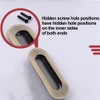 2 Pack Sliding Door Handles, Rectangular Recessed Sliding Door Handles
