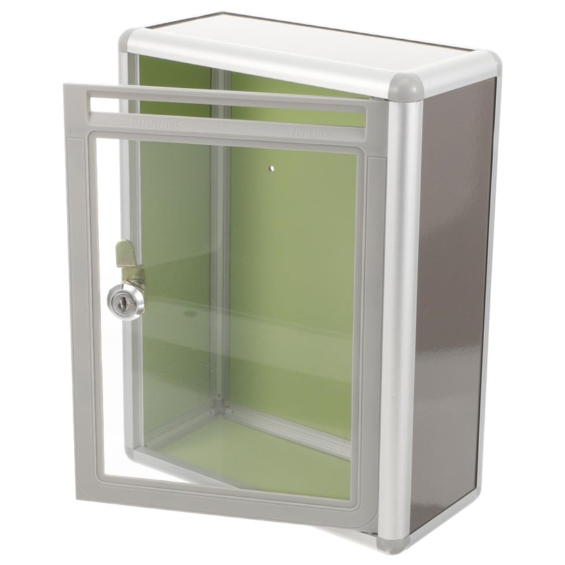 STOBOK Clear Acrylic Suggestion Box with Slot and Lock, Transparent
