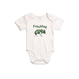 Eidos Beautiful baby bodysuit as a gift directly for birth or as comfortable clothing for the first months of the offspring - in natural organic cotton, light beige