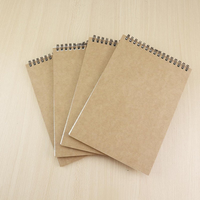 Aacehlh 4 Pack Graph Paper Notebook, A5 Top Wirebound Grid
