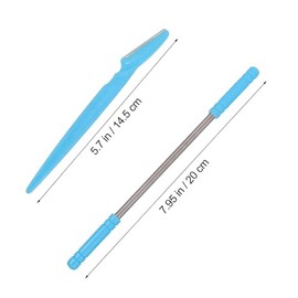 PartyKindom 4pcs Hair Removal Eyebrow Trimming Kit Blue Facial Epilator Hair Trimmer Eyebrow Razor Spring Easy to Shape