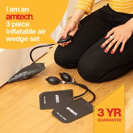 Amtech J1820 Inflatable Air Wedge Set, 3 Air Bags for Lifting, Levelling, Auto and Household use, Max 135kg Load Capacity