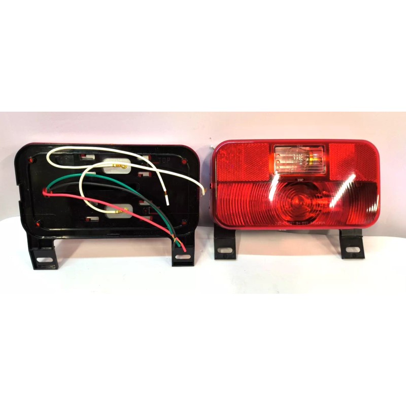 Bargman 30-92-109 Tail Light W/Backup, License Bracket & Black Base