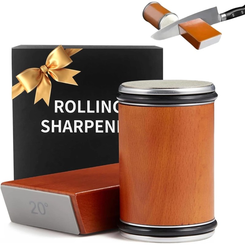 Unbranded Diamond Rolling Knife Sharpener Set 15° and 20° Magnetic