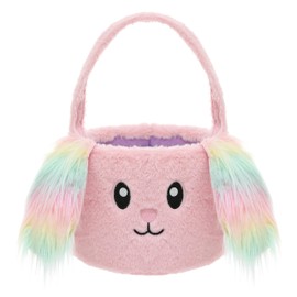 Lofytain Easter Basket Bags,Easter Eggs-Gift Baskets for Kids,Bunny Tote Bag Bucket for Easter Eggs,Toys, Candy,Gifts