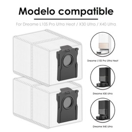 (9 Pieces) Replacement Vacuum Dust Bags for Dreametech X40/ X40 Pro/ X40 Ultra/ X30 Pro Ultra/ X30 Pro Plus/ L10s Pro Ultra/ L10s Ultra Gen 2 Robot Vacuum Cleaner, Replacement Canister Vacuum Bags