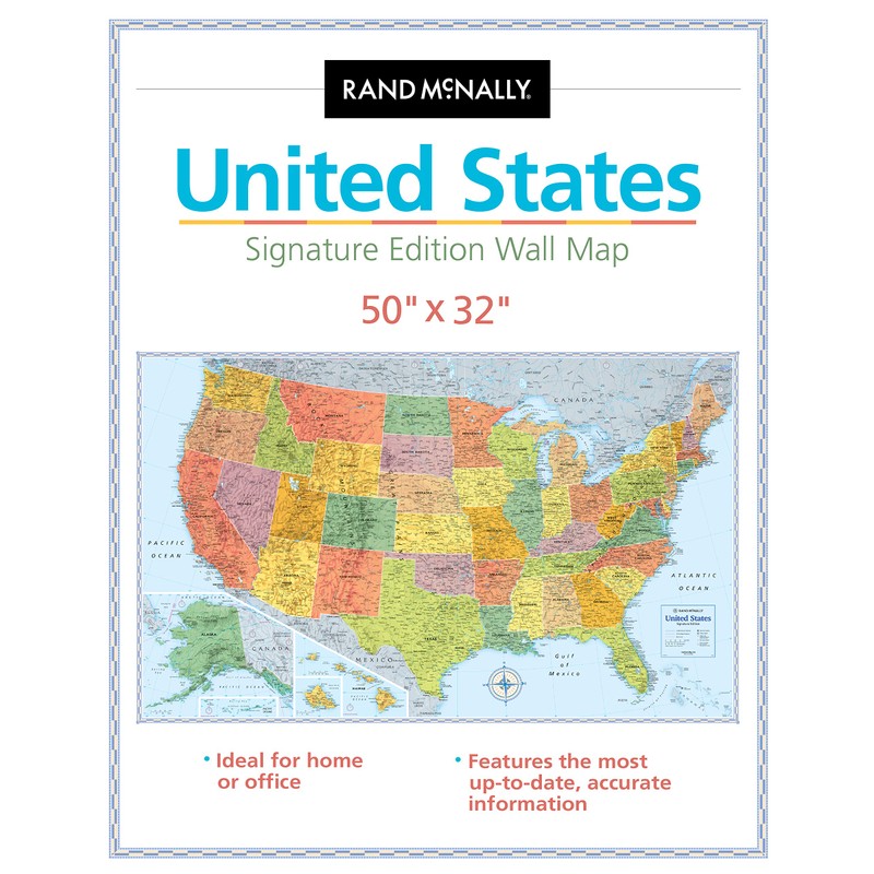 Rand McNally Signature Edition U.S. Wall Map - Folded