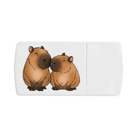 'Capybara Couple' Pill Box with Tablet Splitter (PI00032634)