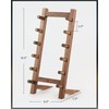 KYOKU Wooden Knife Stand, 6 Layer Natural Wood Knife Display