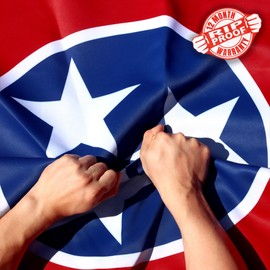 Anley Rip-Proof Double Sided 3-Ply Tennessee State Flag 3x5 Foot - Vivid Color, Canvas Header and Wrinkle Resistant - The Strongest, Longest Lasting Tennessee TN Flags 3 X 5 Ft
