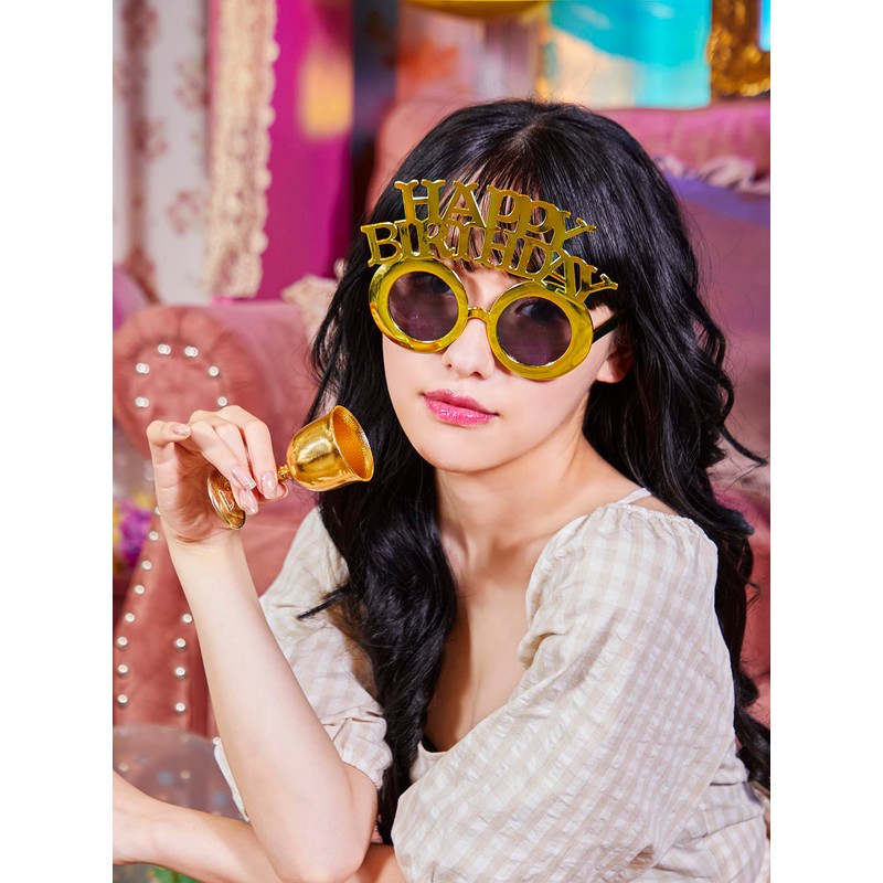 Clearstone Hapiba Cosplay Birthday Sunglasses Unisex Gold