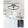 ZMISHIBO Ceiling Fans with Lights and Remote, 19.7'' Low Profile