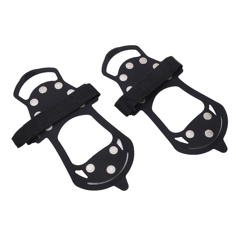 2pcs/set 10 Tooth Crampons Shoe Cover Rustproof Durable Mountaineering Ice