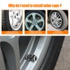 4PCS Tire Valve Stem Covers, Tire Valve Caps, Crystal Rhinestone