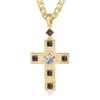 THE BLING KING Gold Plated Pectoral Cross Pendant with Exquisite