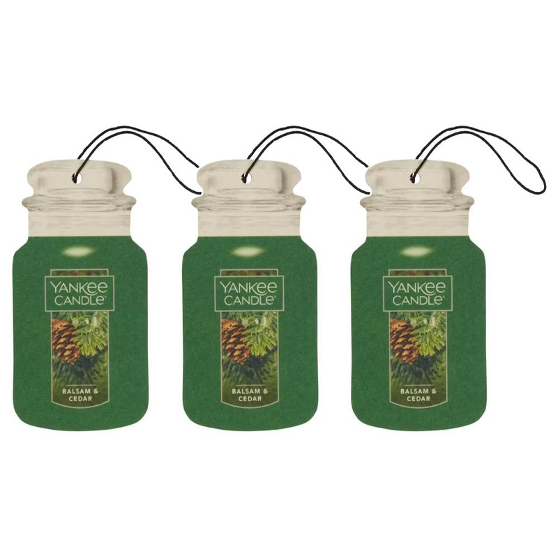 Yankee Candle Paper Car Jar, Balsam & Cedar, 1 CT