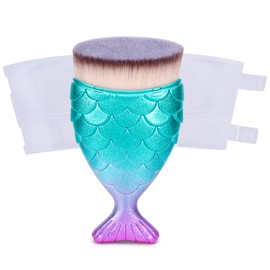 BABYSHEEP Sunscreen Brush Applicator Sunblock for Face and Body Foundation Makeup Brushes for Sun Lotion Self Tanner Bronzer Applicator Kabuki Brush with Lid -Travel Size (Green-Pink)
