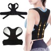 Soporte De Espalda Transpirable Y Ajustable Anti Joroba Full Negro
