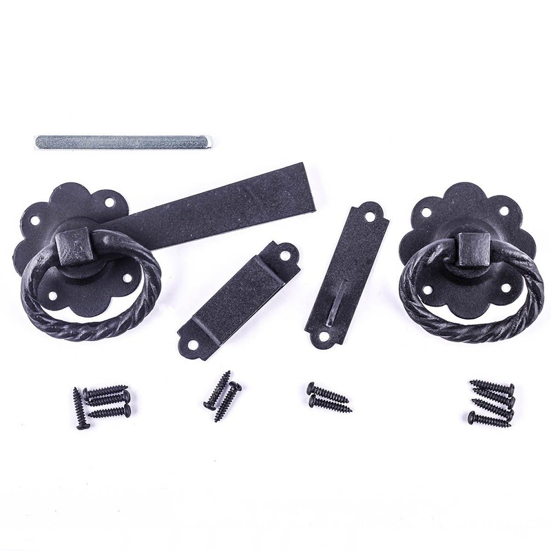 Renovator's Supply 6" Wrought Iron Gate Latch Lock Floral Pattern