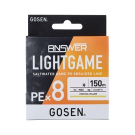 Gosen Answer Light Game PE x 8, 150m Cocktail Yellow, No. 0.3 (8lb)