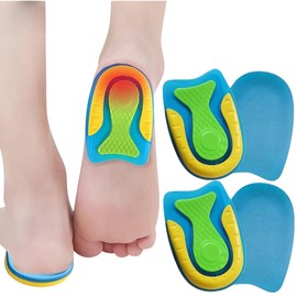 VERALY.MX Plantilla Talonera Calcáneo Gel Plantilla Ortopédica Cansancio Espolón Cuidado de los Pies Multicolores Capas Amortiguación Deporte Caminata Inflamación Plantar Tendinitis (1 Par)