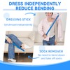 Fanwer Metal Long Shoe Horn with Dressing Stick - Shoe