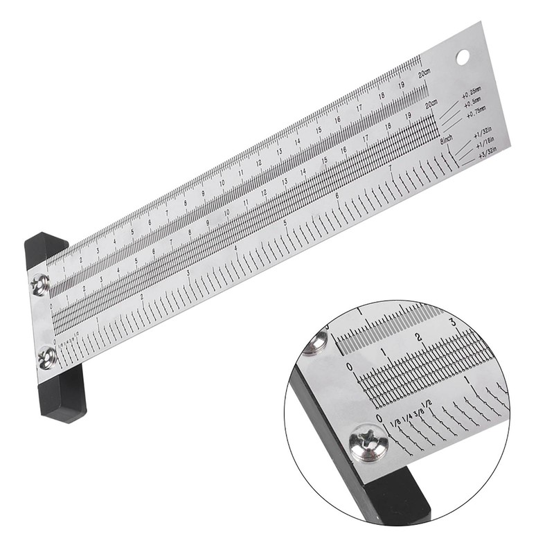 Ultra Precision Marking Ruler Stainless Steel Woodworking Scribing Ruler Gauging