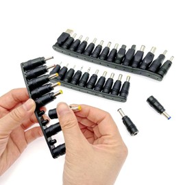 JZK 34 Stück DC-Barrel-Klinkenspitzen-Set, Ladegerät-Anschlussspitzen, Barrel-Klinkenadapter, DC-Ladesteckerspitzen 5.5 mm x 2.1 mm, DC-Barrel-Stecker, Laptop-Stromanschlüsse