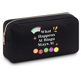 Bingo Lover Game Gift Makeup Bag Bingo Player Gifts Funny Gambler Gifts Birthday Gifts for Bingo Lover Casino Lovers Gift Casino Bingo Themed Gifts Retirement Party Gifts Bingo Cosmetic Bag