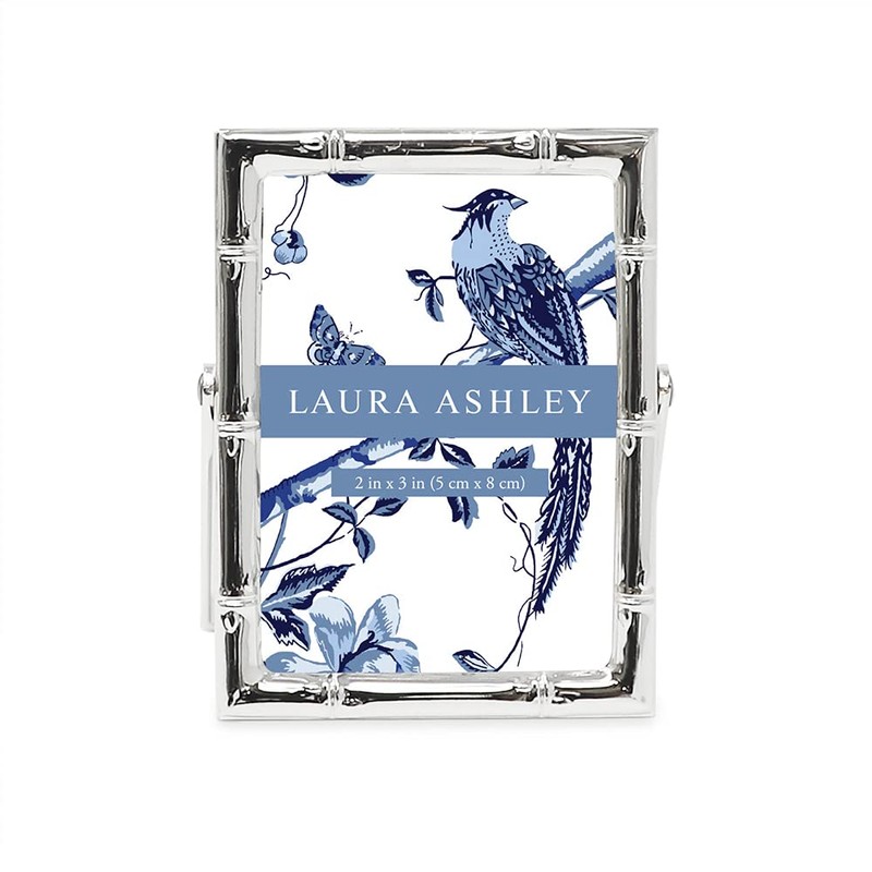 Laura Ashley 2x3 Silver Bamboo Metal Picture Frame (Vertical) with
