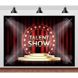 CORFOTO 6x4ft Fabric Stage Shows Backdrop Festival Celebration Party Decor Talent Show Backdrop Banner Theater Stage Photography Background Portraits Photo Booth Props