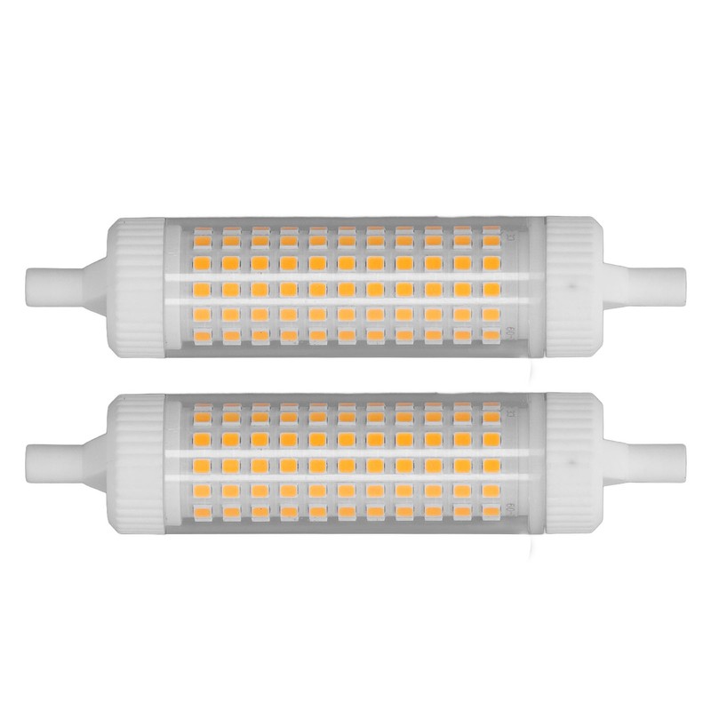 2Pcs R7S LED Light Bulb 118mm Dimmable 15W 154 LEDs