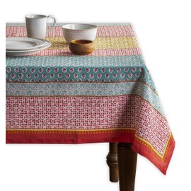 Maison d'Hermine Tablecloth, 160 cm x 220 cm, 100% Cotton, Decorative, Washable, Square Table Top Tablecloths for Mother's Day Gifts, Kitchen, Weddings, Restaurants, Provence - Spring/Summer
