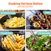 RECOHOME Reusable Long Silicone Cooking Chopsticks with Spoon 12 Inches