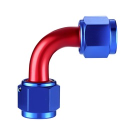 EVIL ENERGY AN Female to AN Female Swivel Coupler Union Fitting Adapter Aluminum Red and Blue