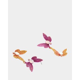 Betsey Johnson Flower Drop Earrings (Garden Glam Butterfly Dragonfly)