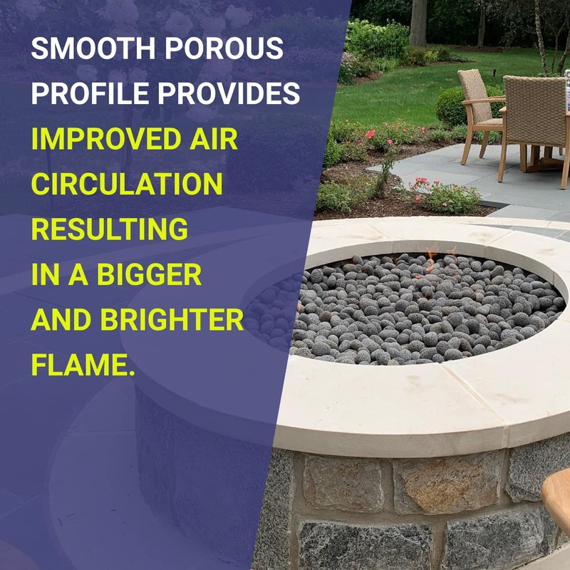 American Fireglass Extra Large Gray Lava Stone (4” – 6”)