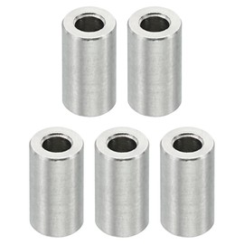 PATIKIL M3 Stainless Steel Spacers, 5 Pcs Metal Spacer Stainless Steel 3.1mm ID x 6mm OD X10mm L Stainless Steel Spacers Screw Standoff Round for 1/8 Inch or M3 Screw Bolts