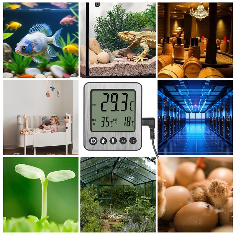 Refrigerator Thermometer Freezer Alarm Digital Freezer Thermometer Fridge Thermometer with