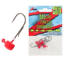 Z-Man MFH120-01PK5 Micro Finesse ShroomZ 1/20 Ounce Red 5 Pack Jig Heads