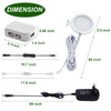 AIBOO RGB LED Cabinet Lighting Set of 4, 12 V