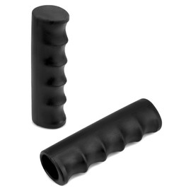 QWORK Non-Slip Wheelbarrow Handles, Inner Diameter 25 mm, Length 12 cm, Replacement Handles for Sack Truck, Wheelbarrow, Pack of 2