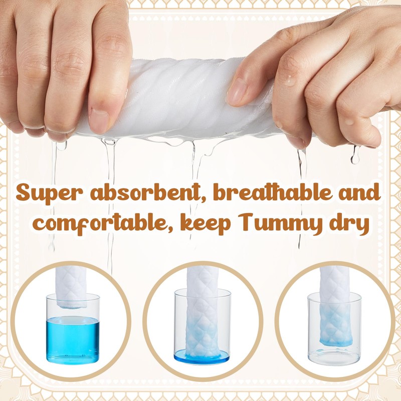 Wesnoy 20 Pack Cotton Tummy Liners and Bra Liners Set