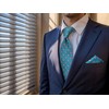 S&W SHLAX&WING Men's Extra Long Necktie Set with Pocket Square