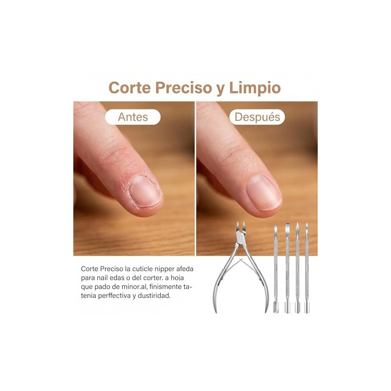5 Piezas Kit de Manicura, Herramientas de Manicura y Cuidado